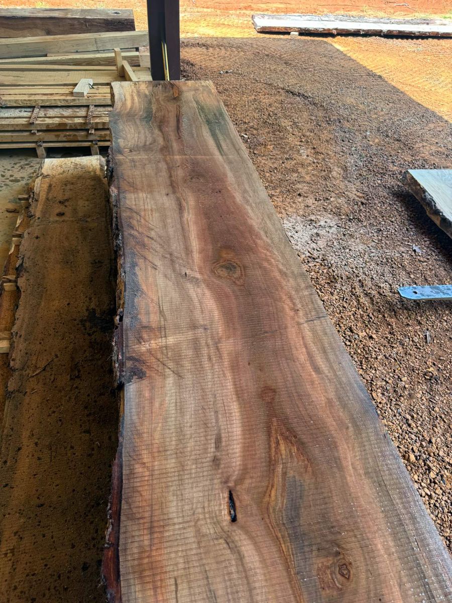 Reddish sweetgum grain and live edge