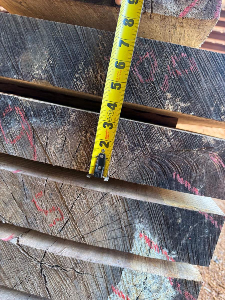 Tape on a slab: 3-1/4