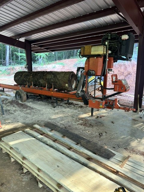 Sawing on our Wood-Mizer LT40
